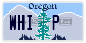 WHIP  license plate in OR