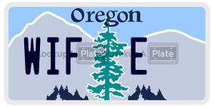 WIFE  license plate in OR