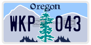 WKP043  license plate in OR