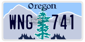 WNG741  license plate in OR