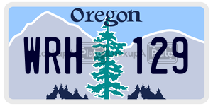 WRH129  license plate in OR