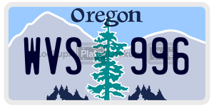 WVS996  license plate in OR