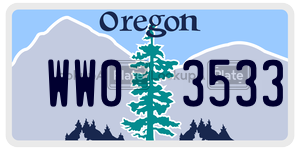 WW03533  license plate in OR