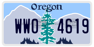 WW04619  license plate in OR