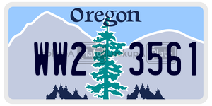 WW23561  license plate in OR
