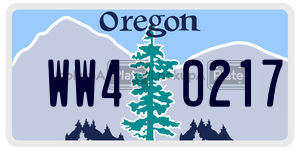 WW40217  license plate in OR