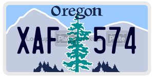 XAF574  license plate in OR