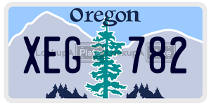 XEG782  license plate in OR