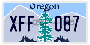 XFF087 license plate in Oregon