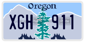 XGH911  license plate in OR