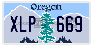 XLP669  license plate in OR
