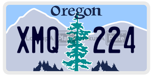 XMQ224  license plate in OR