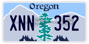 XNN352  license plate in OR