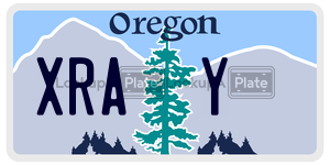XRAY  license plate in OR