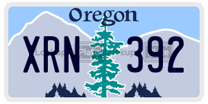 XRN392  license plate in OR