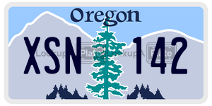 XSN142  license plate in OR