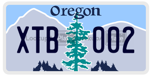 XTB002  license plate in OR