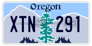 XTN291 license plate in Oregon