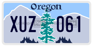 XUZ061 license plate in Oregon
