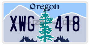 XWG418  license plate in OR