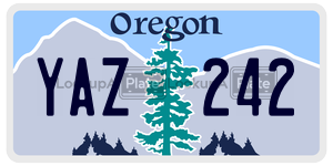 YAZ242  license plate in OR