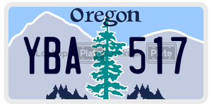 YBA517 license plate in Oregon