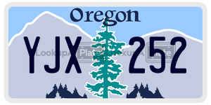 YJX252  license plate in OR