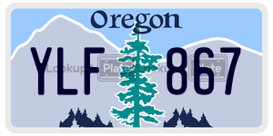 YLF867  license plate in OR