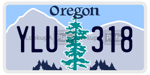 YLU318  license plate in OR