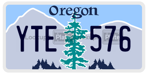 YTE576  license plate in OR