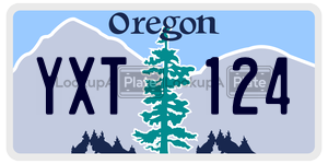 YXT124  license plate in OR