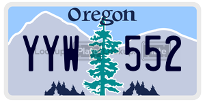 YYW552  license plate in OR