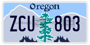 ZCU803  license plate in OR
