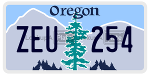 ZEU254  license plate in OR