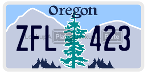 ZFL423 license plate in Oregon