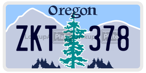 ZKT378  license plate in OR