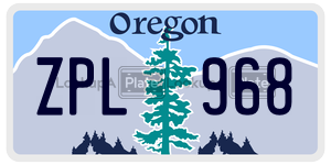 ZPL968  license plate in OR