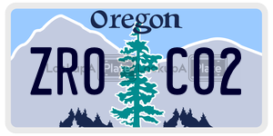 ZR0C02  license plate in OR