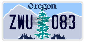 ZWU083  license plate in OR
