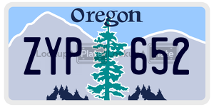 ZYP652  license plate in OR