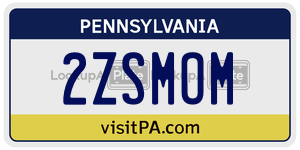 2ZSMOM  license plate in PA