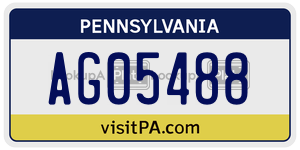 AG05488  license plate in PA