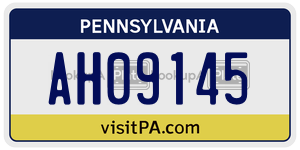 AH09145 license plate in Pennsylvania