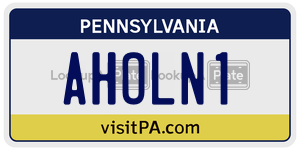 AHOLN1  license plate in PA
