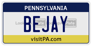 BEJAY  license plate in PA