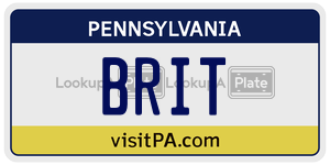 BRIT  license plate in PA