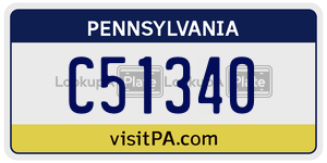 C51340  license plate in PA