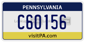 C60156  license plate in PA