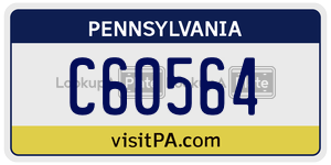 C60564  license plate in PA