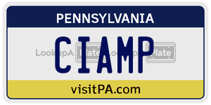 CIAMP  license plate in PA